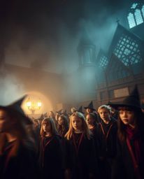Explore the enchanting world of long exposure photography at a magical school filled with young wizards. Capture the essence 