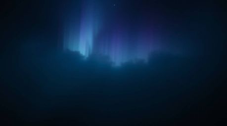 Explore moody style visuals with volumetric lighting and gradient textures inspired by the aurora borealis. Witness deep sky 