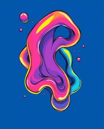 This image showcases vibrant, hand-drawn sketchnote style sketches of futuristic 3D fluid shapes with glowing edges, set agai