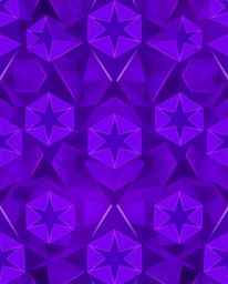 Experience an ethereal spiritual vibe captured in deep ultraviolet hues and a seamless geometric pattern of hexagons and tria