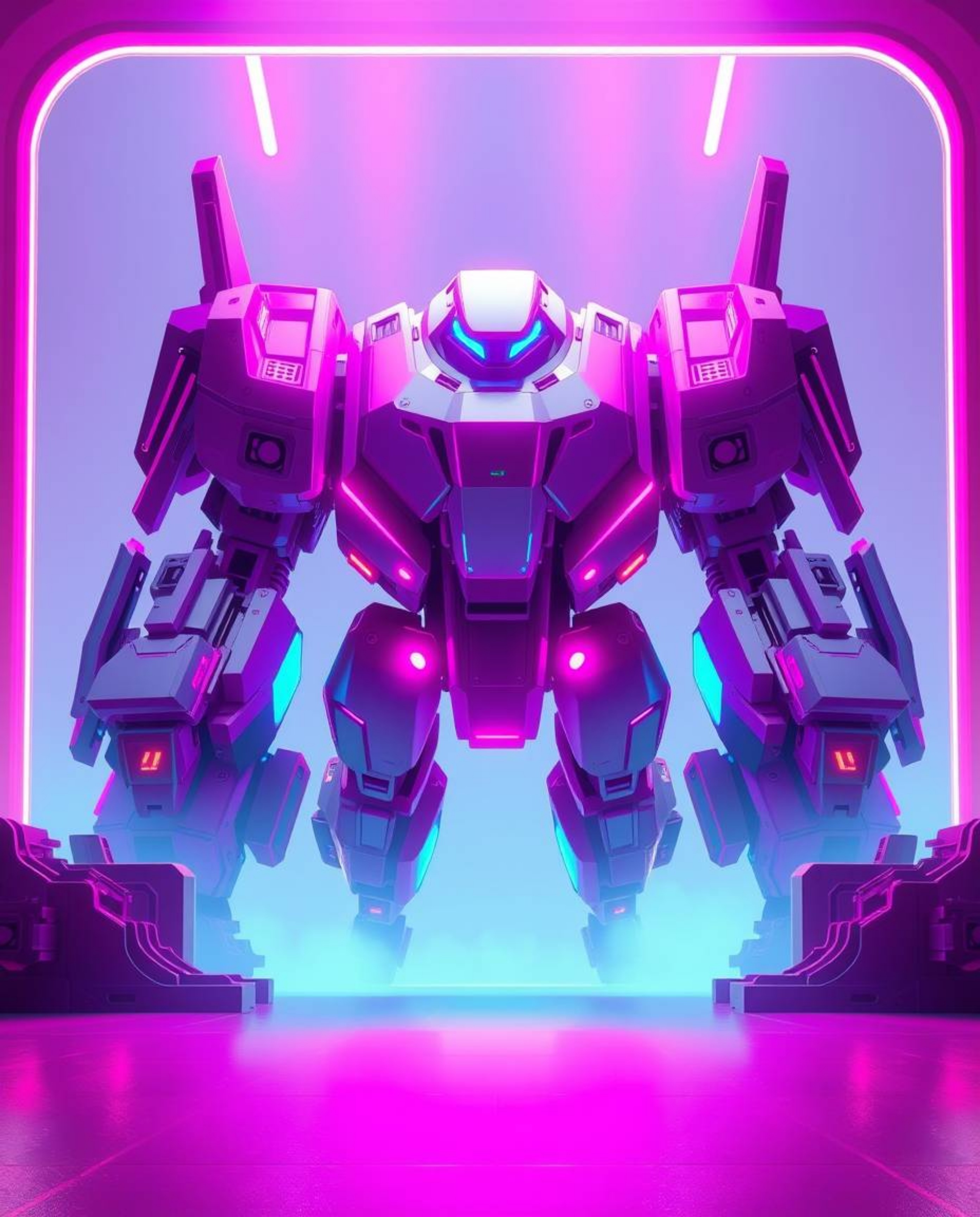 Experience an epic and modern futuristic scene bathed in bright, vibrant colors with captivating lens glow lighting. A soft g