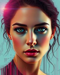 Explore stunning digital glitch art portraits with a corrupted data aesthetic.  These pieces blend the classic oil painting s