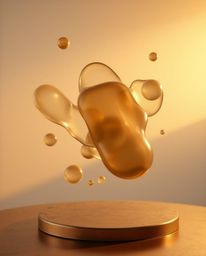 Explore captivating 3D renders featuring fluid organic blobs and translucent materials suspended in space.  These digital art
