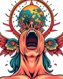Explore a collection of striking digital art prints featuring symbolic traditional tattoo motifs and dramatic pixel art depic
