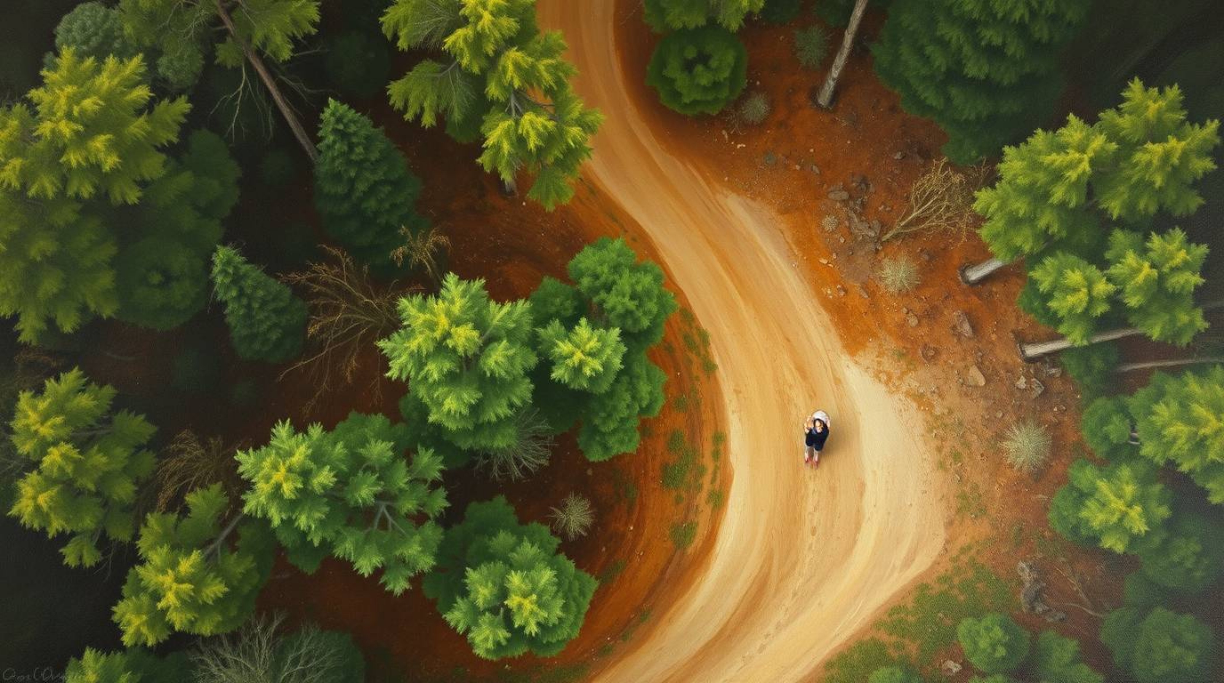 Experience a classic oil painting depicting a thrilling chase through a looping forest landscape. The artwork showcases rich 