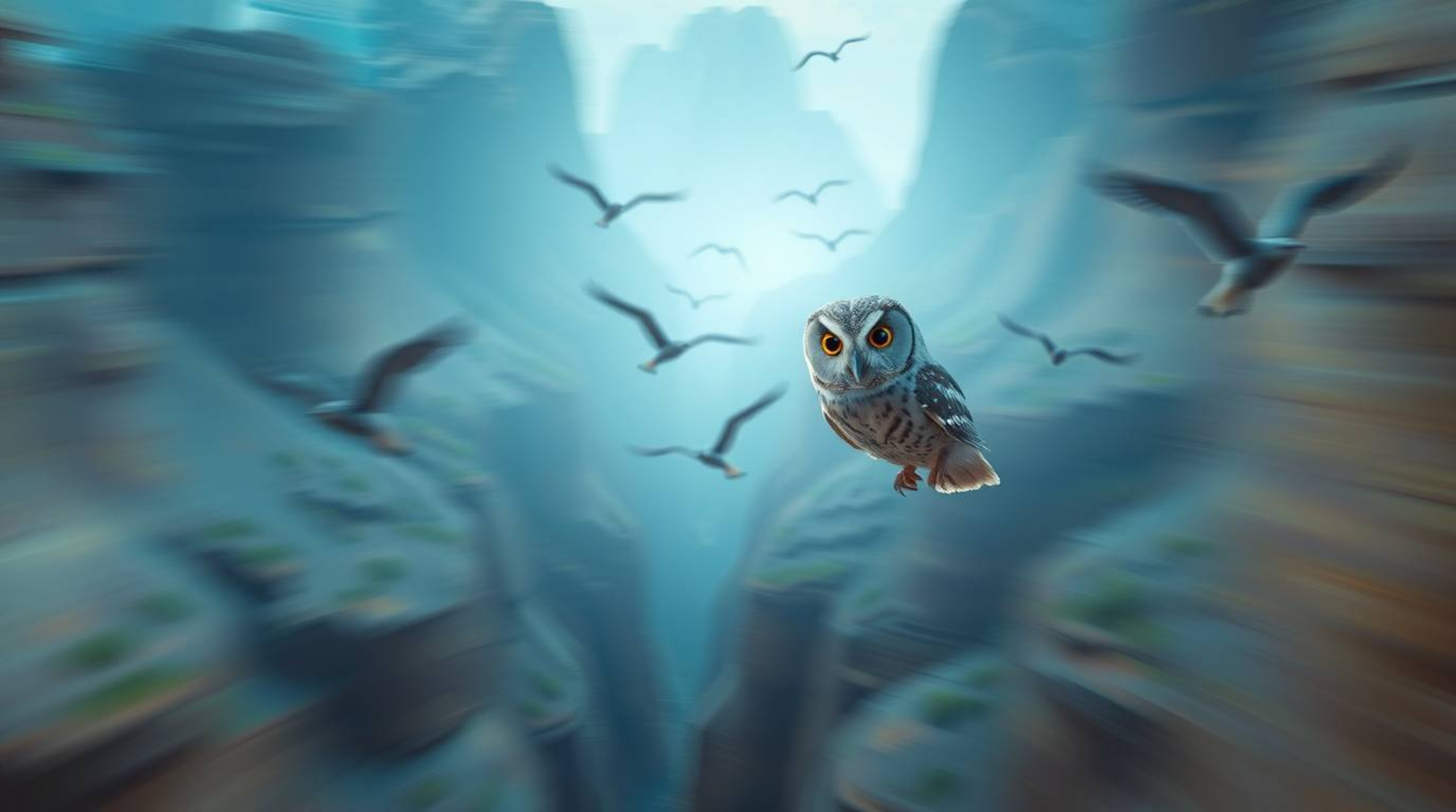 This photographic image, created with a long exposure and soft focus, captures a deeply ethereal and spiritual atmosphere. A 