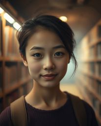 A captivating image depicts a person with adorable and charming features, including fair skin, as they discover a hidden unde