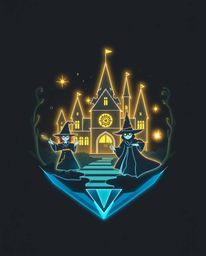 This logo concept draws inspiration from creative light art to depict a magical school brimming with young wizards. It featur