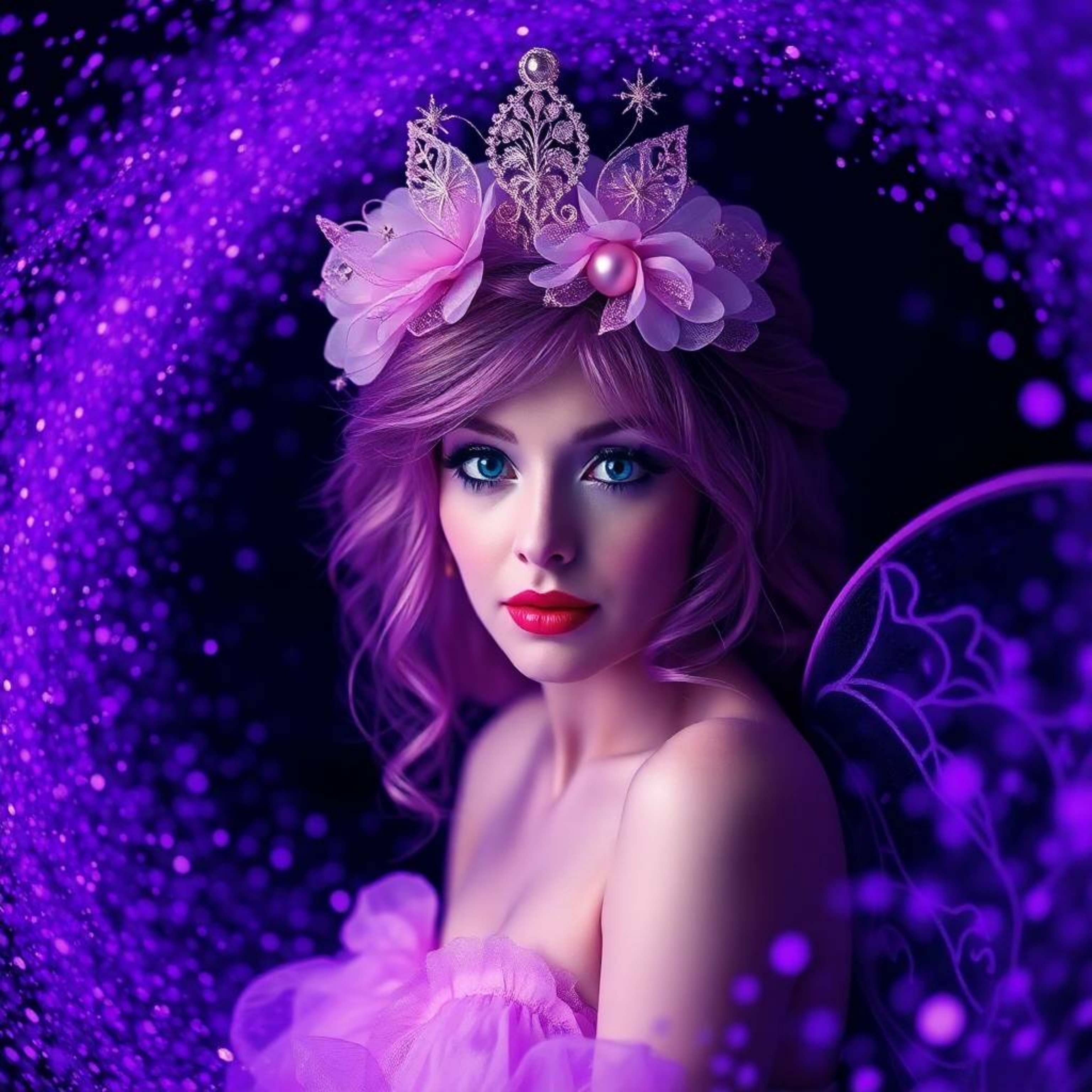 Experience the magic with this unusual and original fine art photograph featuring a fairy godmother emerging in a mesmerizing