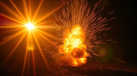 Capture the iconic imagery of a classic exploding TNT gag set against the backdrop of the wild west. This scene is expertly p