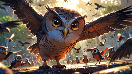 In a powerfully cinematic scene, created with the emotional weight of Pixar and the expressive energy of anime, a wise blind 