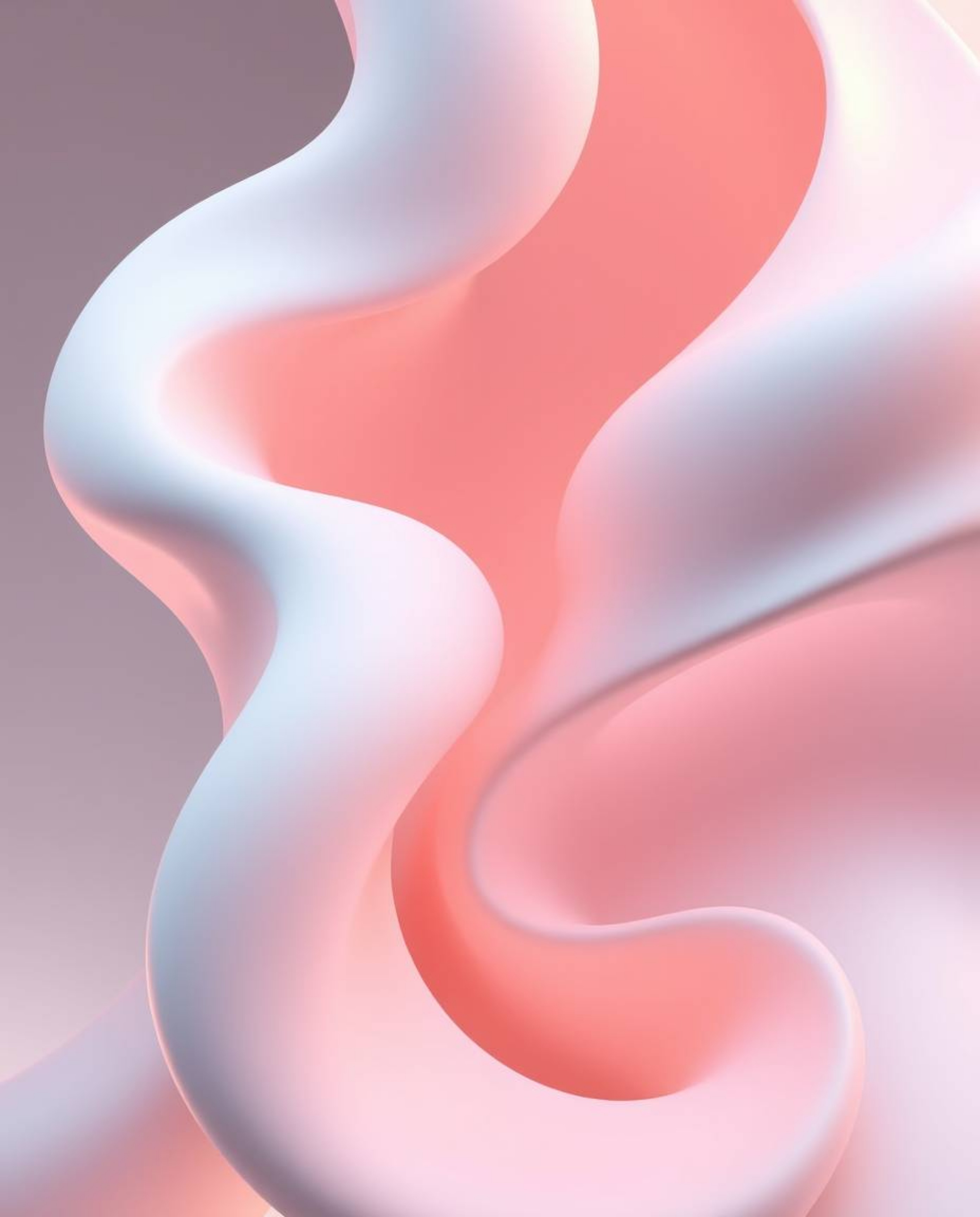 This stunning 3D illustration showcases elegant fluid shapes seamlessly morphing into one another, enhanced by dramatic volum