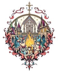 Discover stunning symbolic tattoo art prints featuring a magical school brimming with young wizards.  These designs boast sof