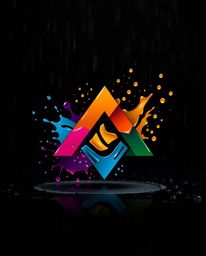 This logo concept captures the essence of a wet, rainy scene through the use of geometric shapes and clean lines. Dynamic, co