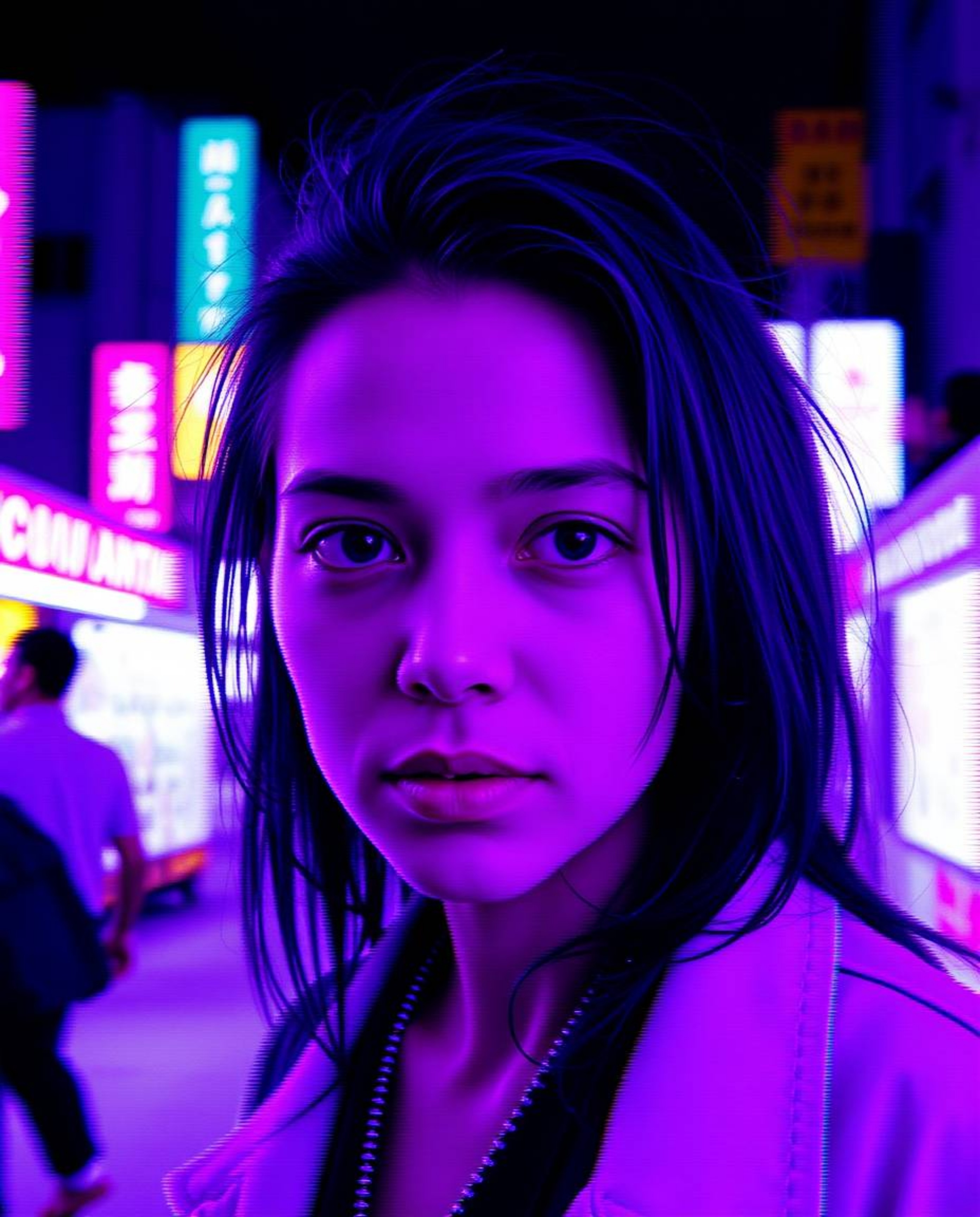 Explore the captivating intersection of candid street photography and digital glitch art. This series delves into urban scene