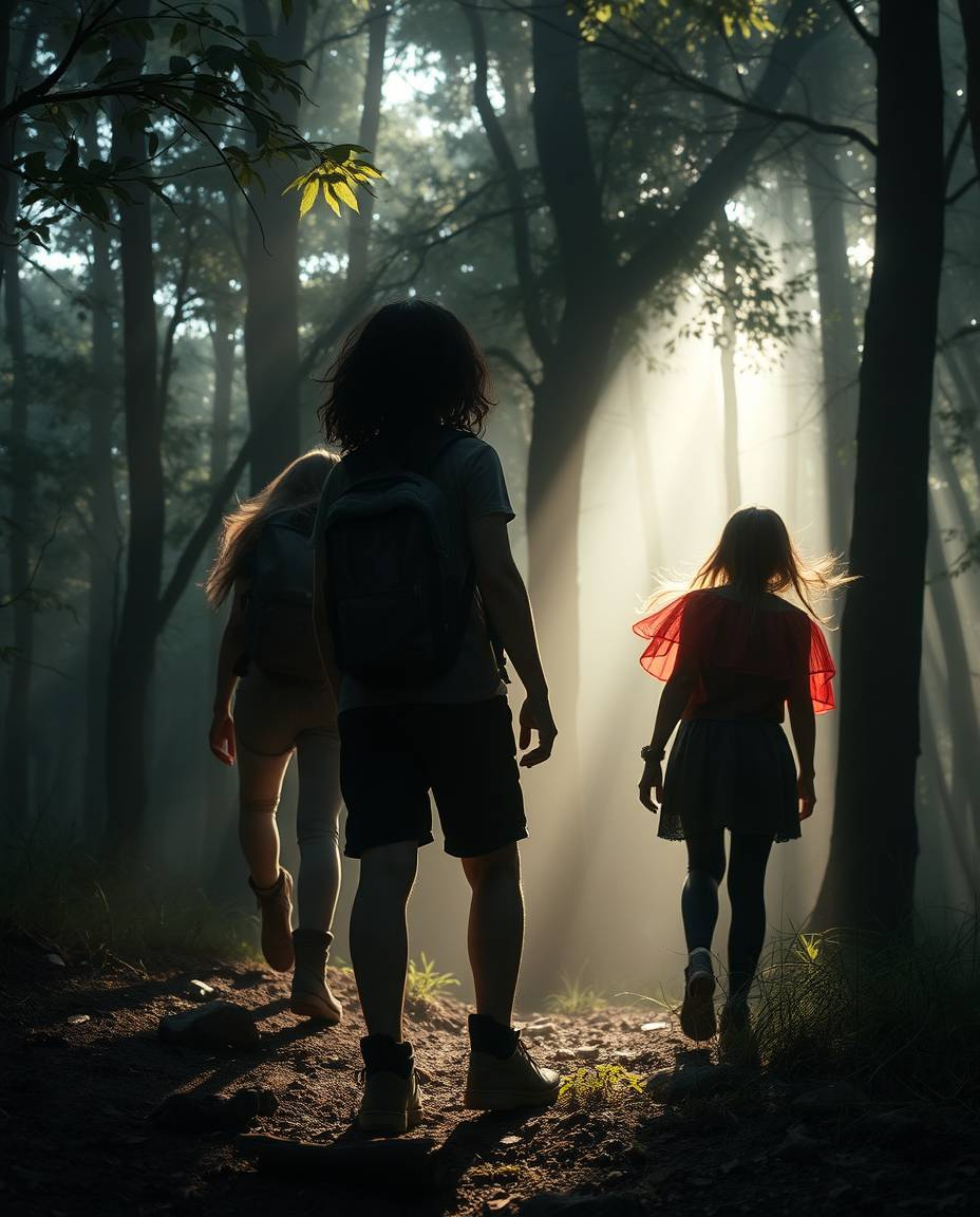 A group of friends, each possessing unique abilities, embark on an exciting exploration through a mysterious forest. The scen