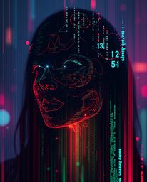 Discover stunning digital glitch art portraits with an ethereal vibe.  These pieces feature glowing bioluminescent colors, a 