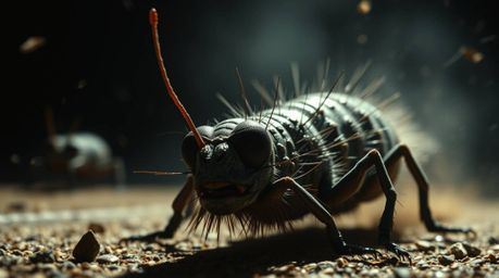 Experience an intense macro chase scene brought to life with exaggerated squash and stretch animation. Strong chiaroscuro lig