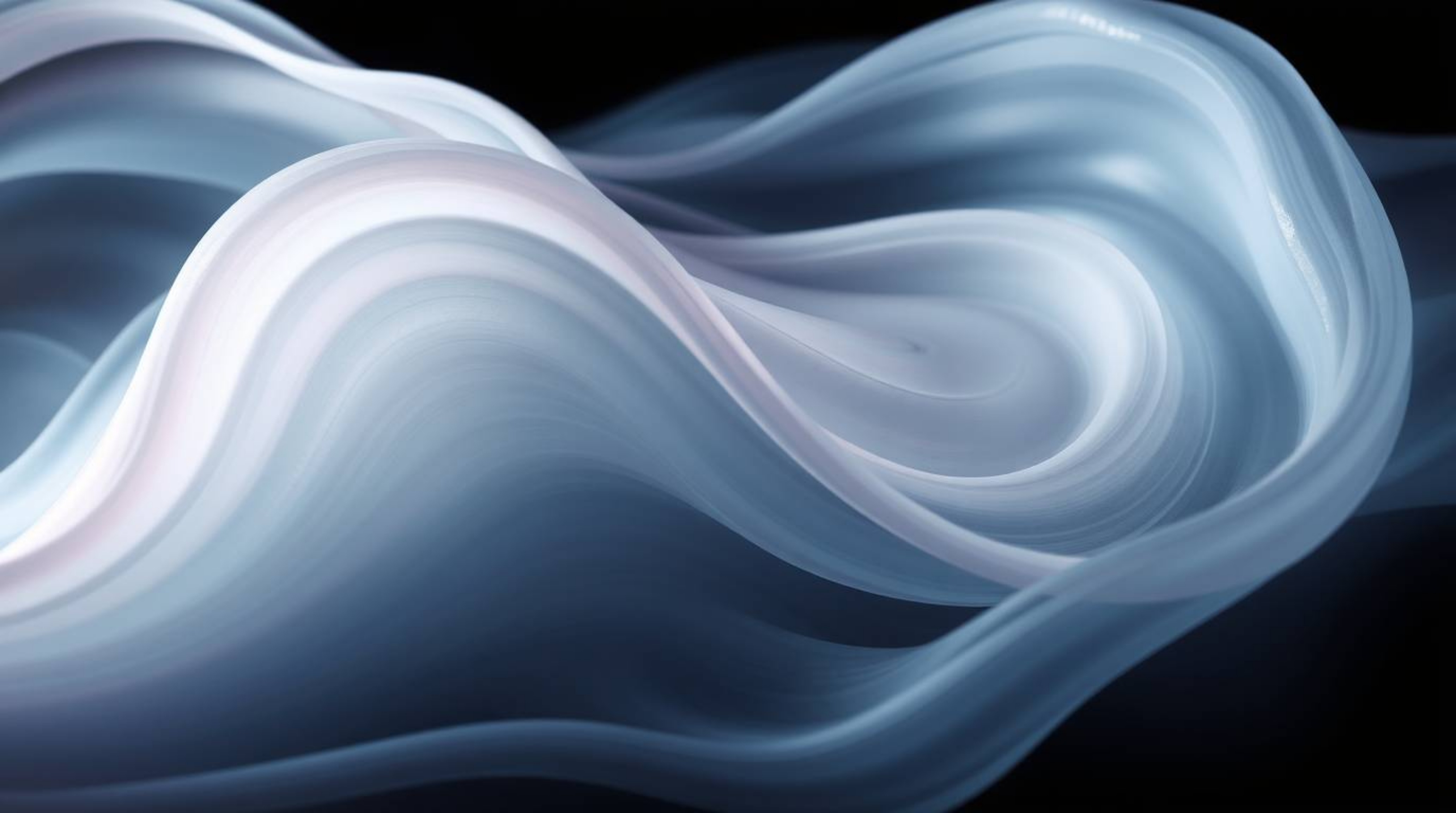 Experience the dramatic beauty of a fluid abstract wave rendered in a pastel gradient.  High-contrast, low-key lighting creat