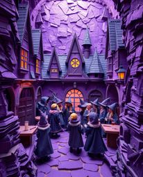 Discover a captivating visual journey into a magical school brimming with young wizards.  Experience the enchanting blend of 