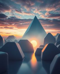 Explore mesmerizing long exposure photography featuring epic scenes with captivating lens glow illuminating 3D shapes.  Exper