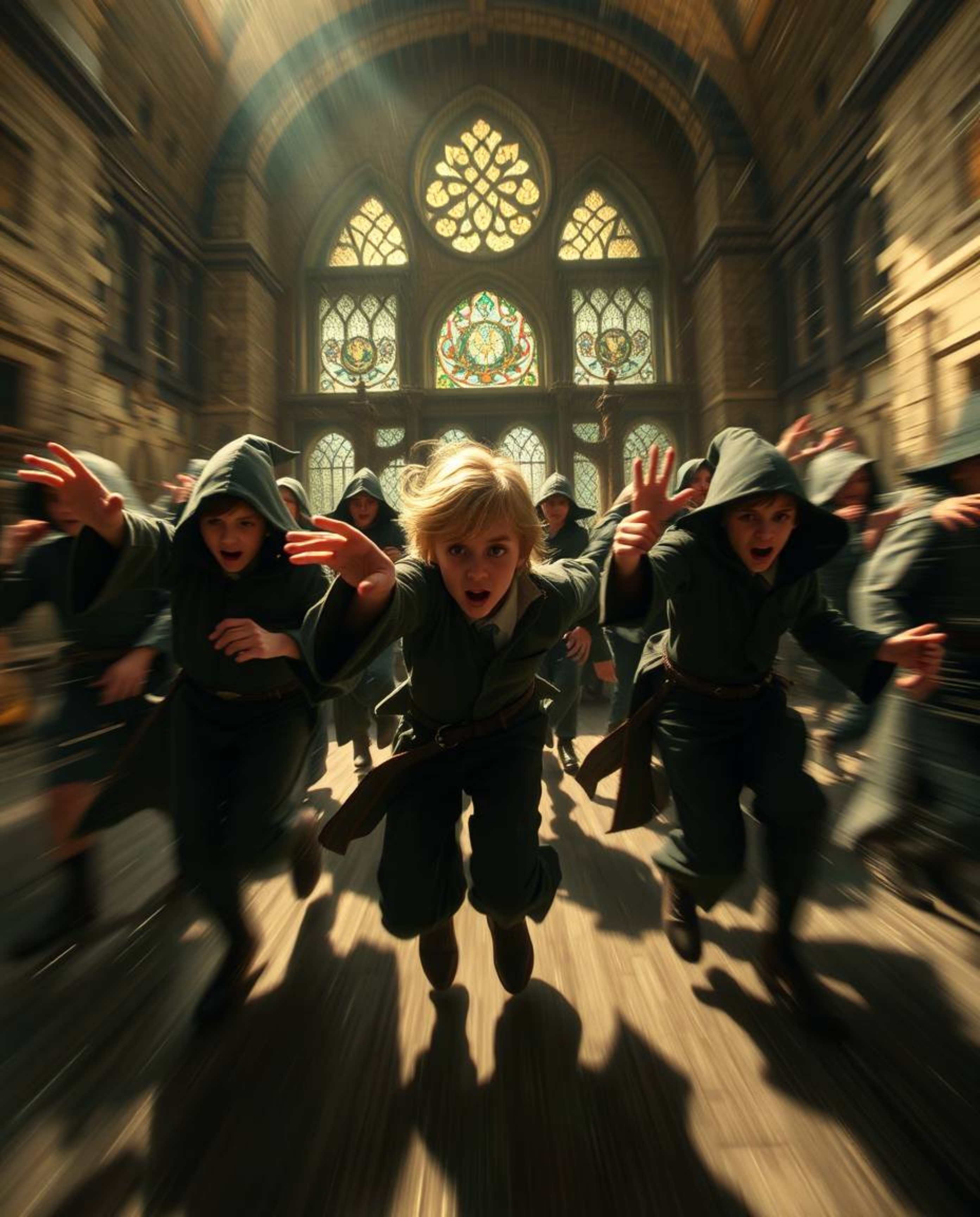 Experience the thrill of dynamic motion and strong, hard light within a magical school teeming with young wizards in action. 