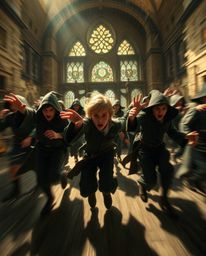 Experience the thrill of dynamic motion and strong, hard light within a magical school teeming with young wizards in action. 