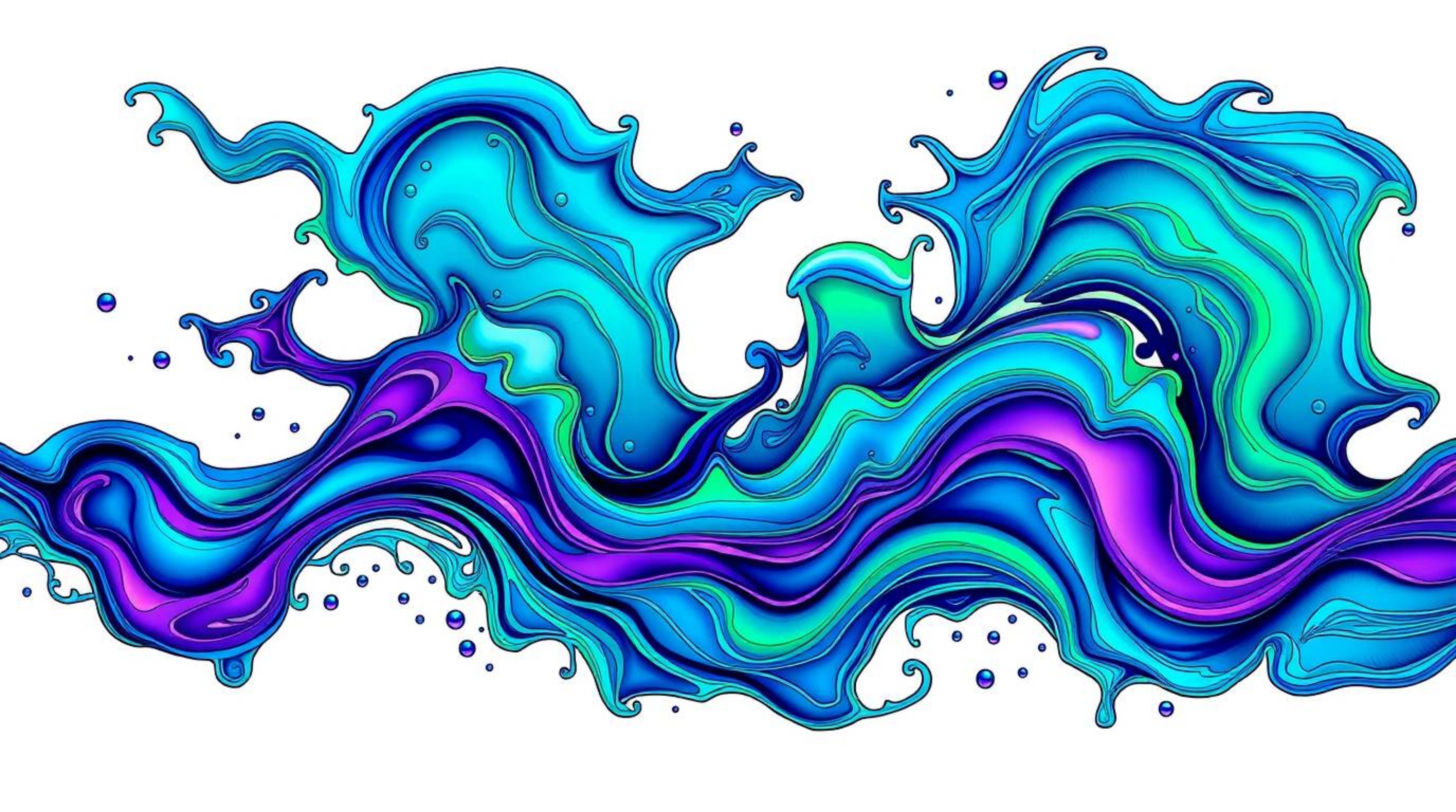 This stunning traditional tattoo art print features mesmerizing neon gradient textures that flow across a liquid surface, cre