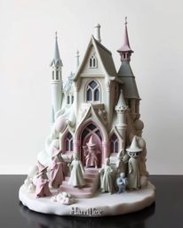 This collection features stunning clay sculptures depicting a graceful and elegant magical school filled with young wizards. 