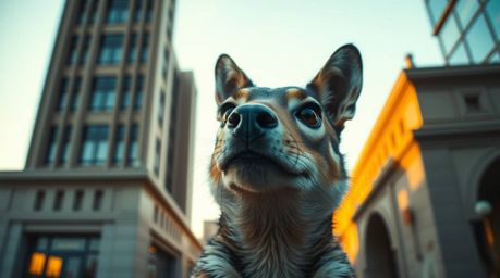 Discover stunning architectural photography featuring a sarcastic animal sidekick with expressive eyes.  Images showcase prec