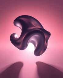 Explore the mesmerizing world of smooth 3D fluid shapes with metallic textures, gracefully floating in zero gravity. This hig
