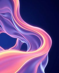 Explore stunning Isekai anime-inspired artwork featuring futuristic 3D fluid shapes with glowing edges set against a captivat