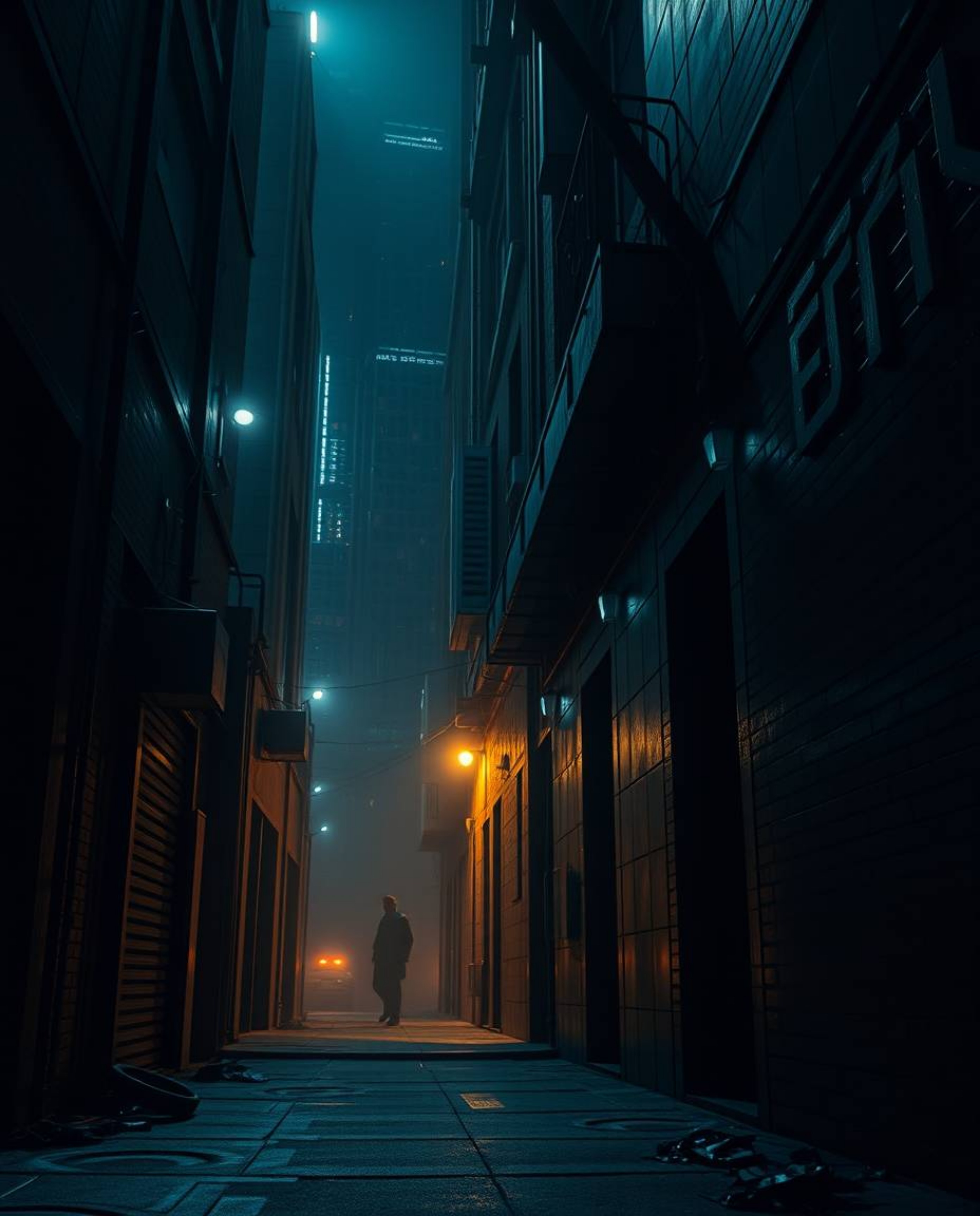 Experience a captivating scene of an epic scale, depicting a heroic modern future where eyes watch from the shadows of an all