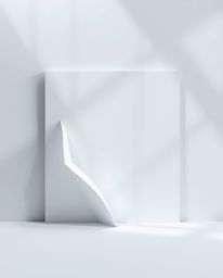 A captivating soft cinematic image showcasing a graceful and elegant 3D geometric pattern reminiscent of folded paper. The co