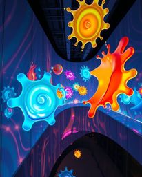 Immerse yourself in a breathtaking collection of precise architectural color photographs showcasing creative light art.  Thes