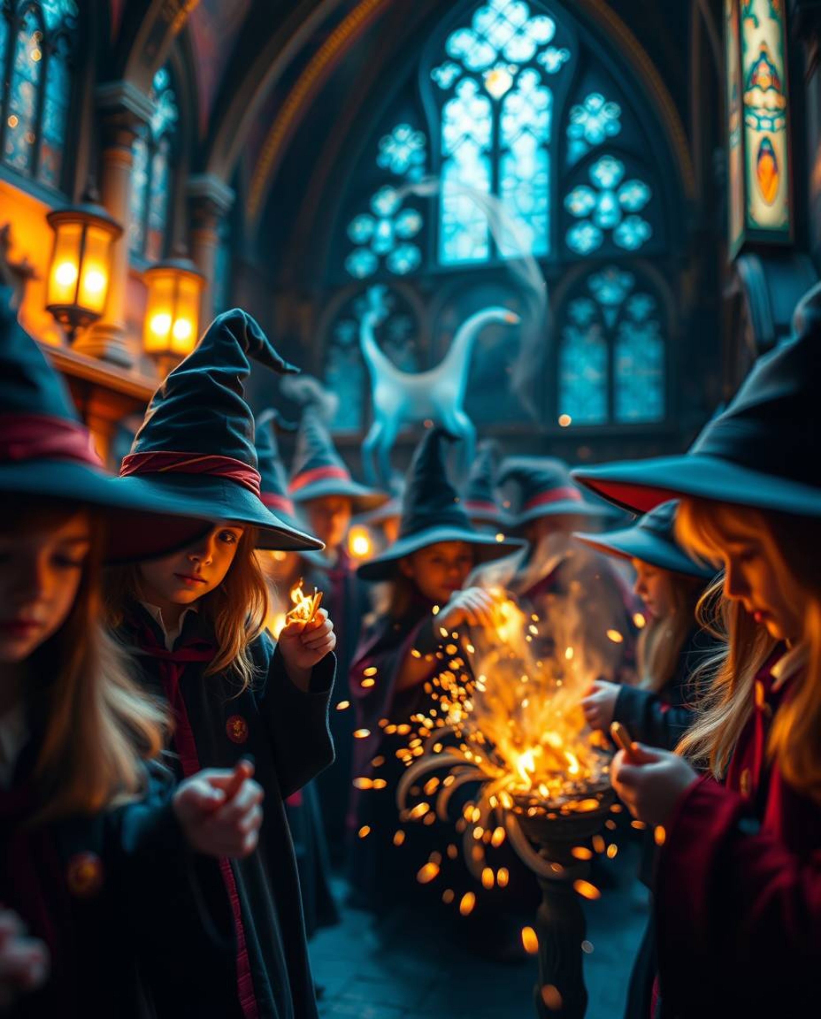 Experience the wonder of a magical school through the lens of extreme macro photography. This captivating image showcases int