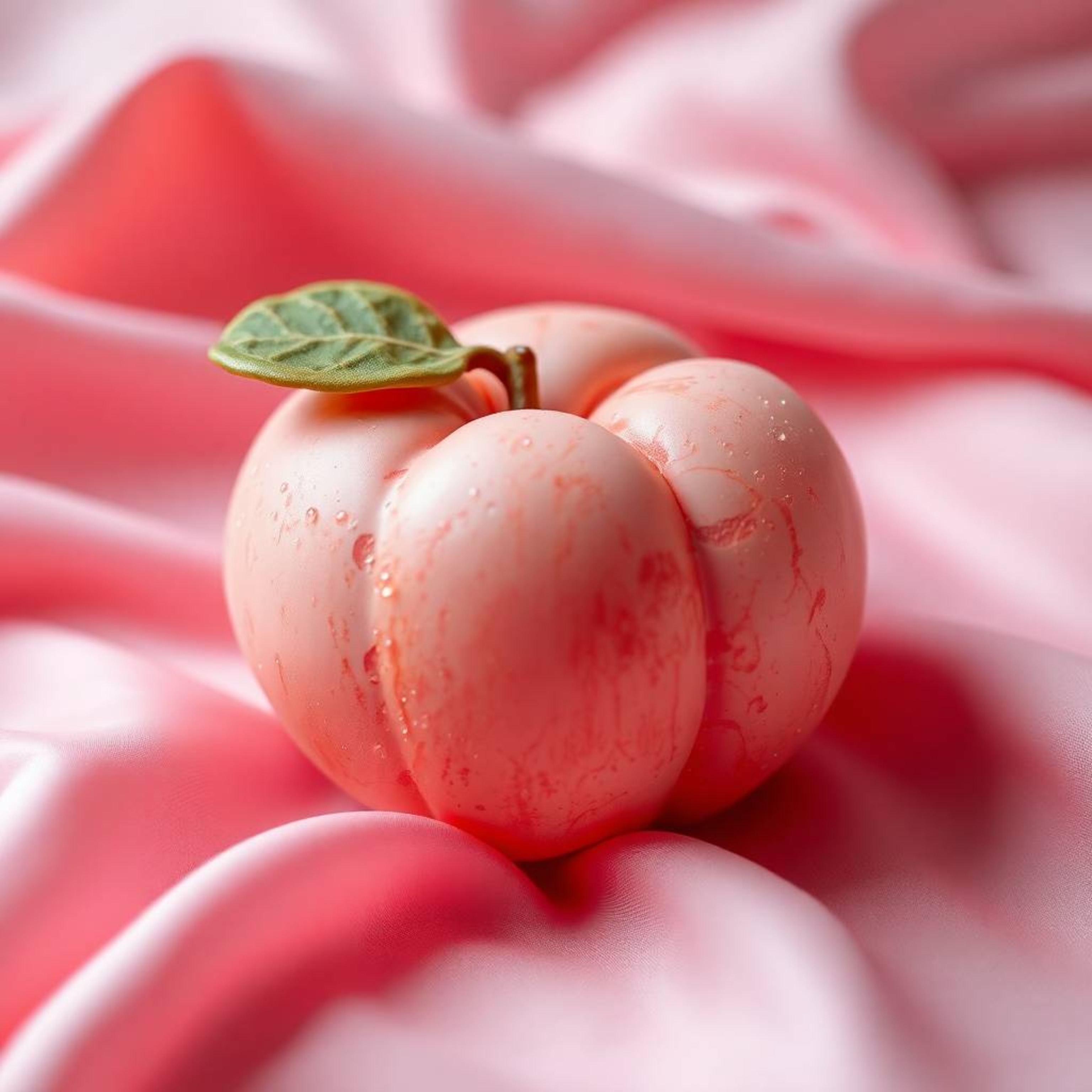 Immerse yourself in the tactile world of warm sculptural clay art. This close-up ASMR aesthetic image showcases a soft, blush