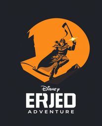 A captivating logo design depicts a brave, Disney-style hero embarking on a grand desert adventure.  Rendered in striking geo