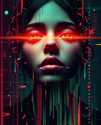 Explore captivating digital glitch art portraits featuring corrupted data and a pixelated style. This collection showcases dr
