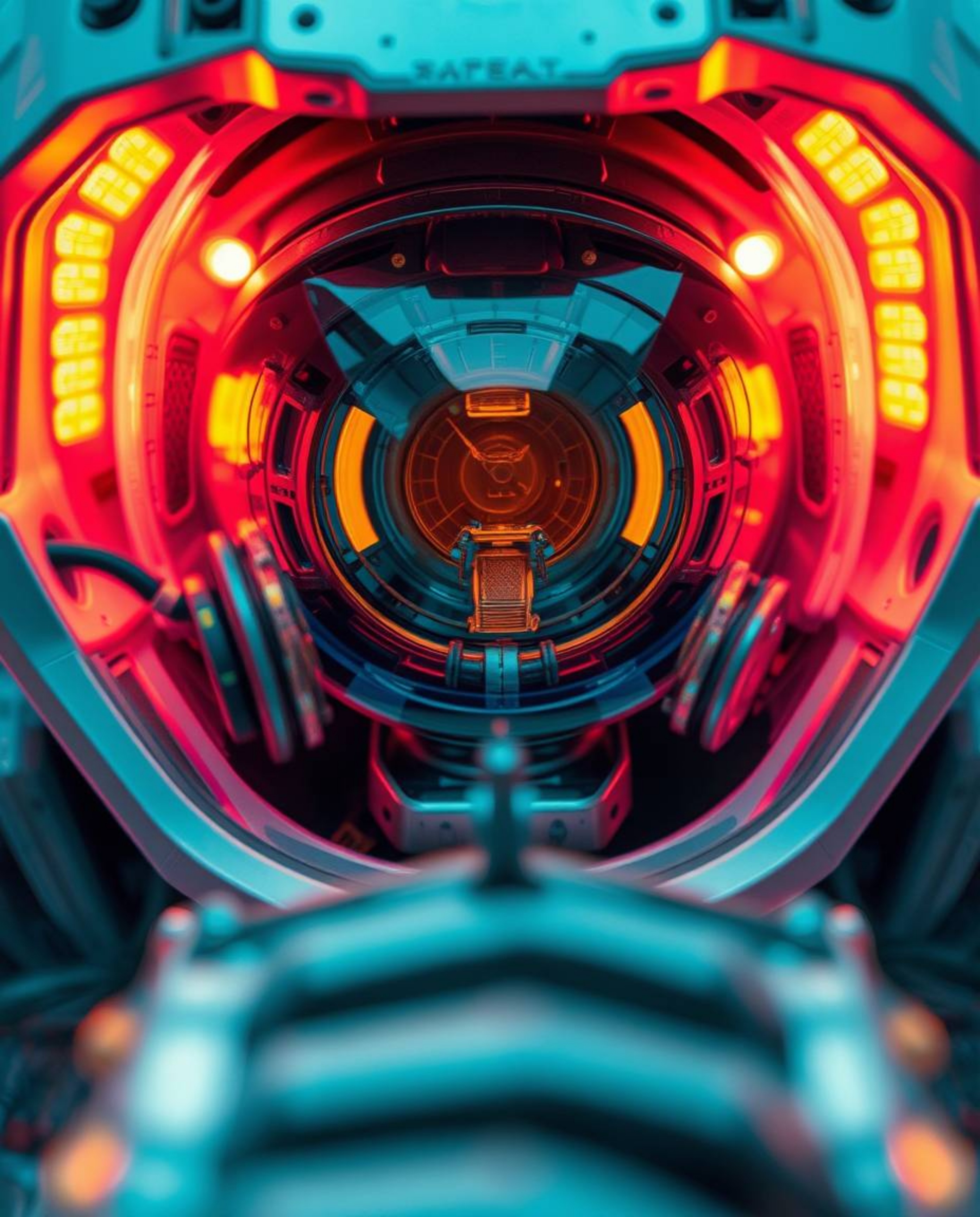 Explore a collection of futuristic sci-fi illustrations featuring extreme macro close-ups, advanced technology, and space ele