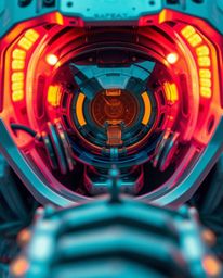 Explore a collection of futuristic sci-fi illustrations featuring extreme macro close-ups, advanced technology, and space ele