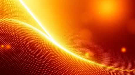 A high-resolution stock photo showcasing a warm, golden glow. This abstract poster design, created with a gradient mesh patte