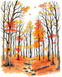 This artwork presents a captivating contrast between the natural world and digital distortion. A hand-drawn sketch, rendered 