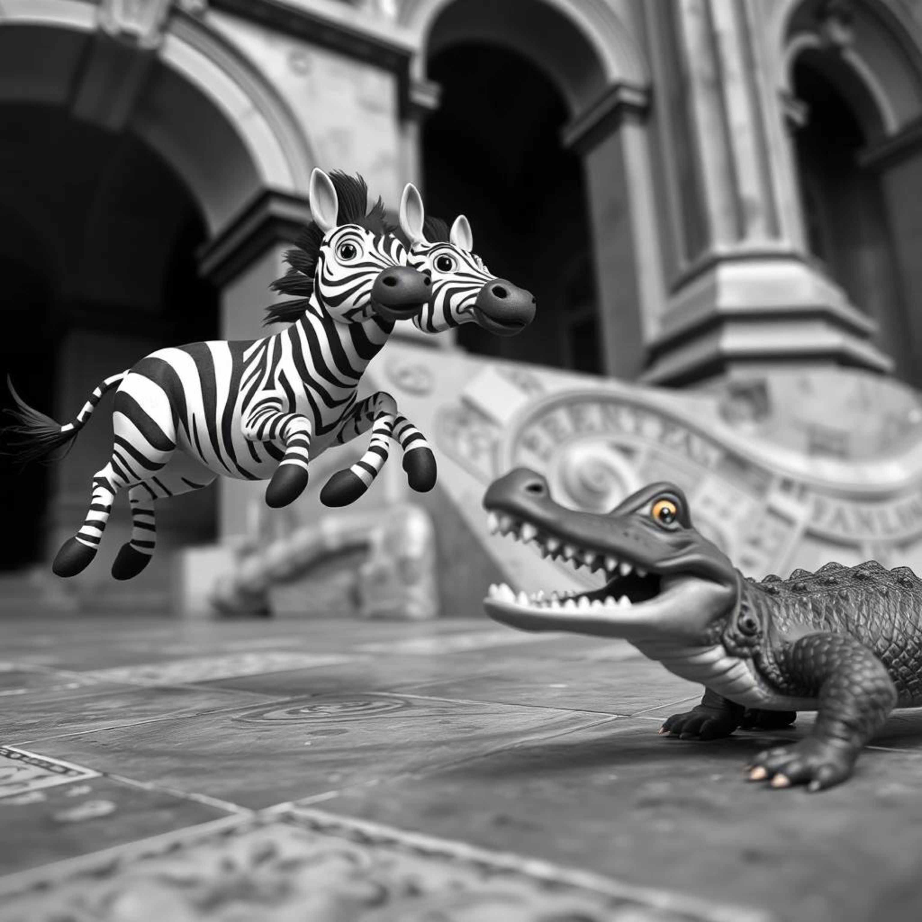 Explore the captivating intersection of extreme macro detail and architectural precision in classic black and white. Witness 