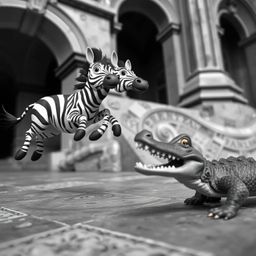 Explore the captivating intersection of extreme macro detail and architectural precision in classic black and white. Witness 