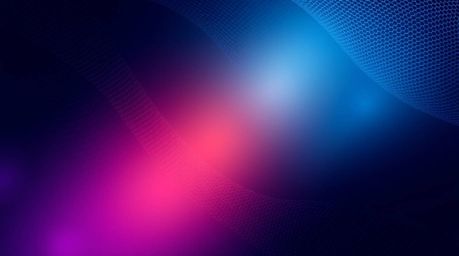 This vibrant abstract poster design utilizes a striking gradient mesh pattern and a modern aesthetic. The strong contrasts ac