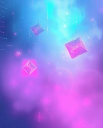 Immerse yourself in a digital dreamscape featuring a bioluminescent painting with smooth gradient transitions and a soft, dre