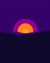 A captivating image depicting a sunrise over a war-torn landscape, rendered in deep ultraviolet hues.  The design incorporate