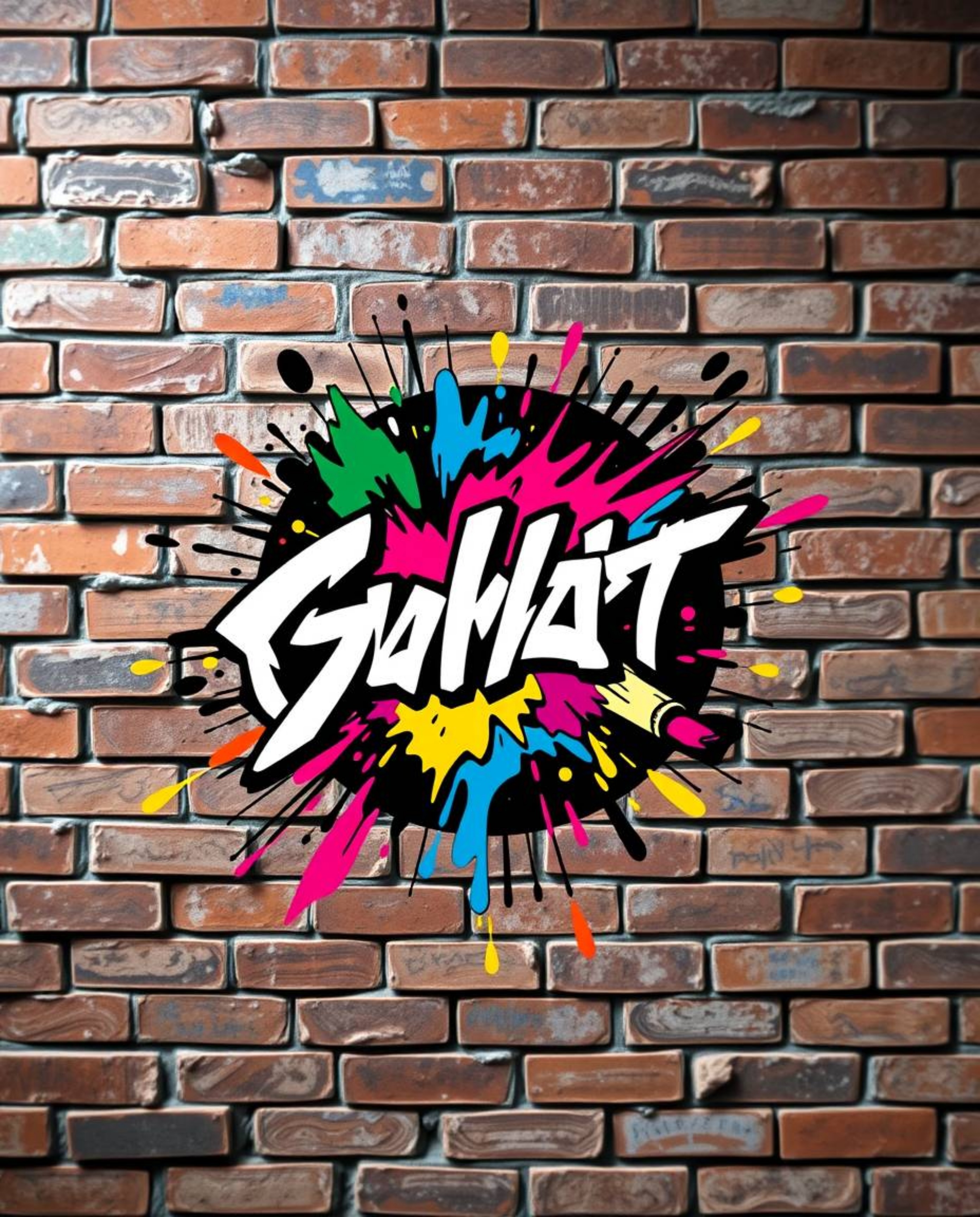 This dynamic logo concept draws inspiration from the vibrant energy of graffiti art, featuring colorful splashes reminiscent 