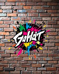 This dynamic logo concept draws inspiration from the vibrant energy of graffiti art, featuring colorful splashes reminiscent 